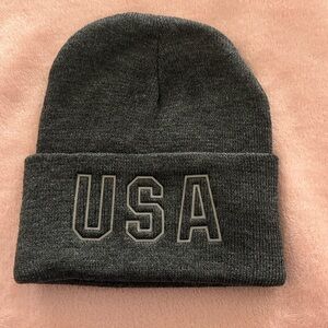 USA Gray Beanie Hat